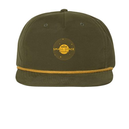 Small Space Hat Green, a Loden/ Amber Gold Printed Umpqua Snapback Cap