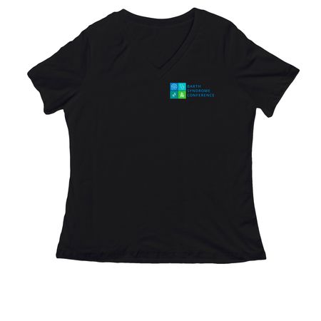2026 Conference Logo, a Black Women's Relaxed V-Neck Tee
