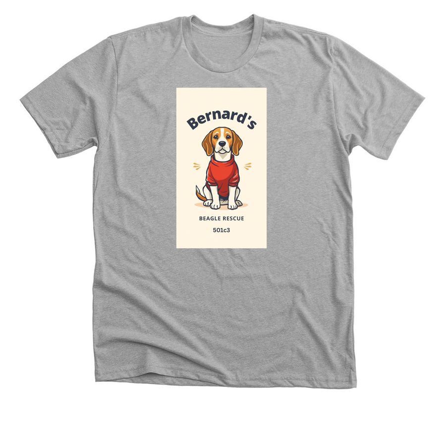 Bernard's Beagle Rescue, a Athletic Heather Premium Unisex Tee