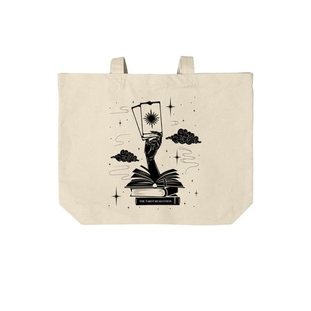Tarot Tote&nbsp;Natural ?&nbsp;, a Natural Cotton Canvas Tote Bag