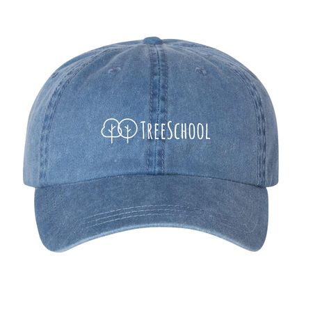 adult - hats, a Royal Blue Printed Pigment Dye Baseball Cap