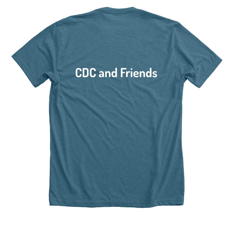 2026 Out of the Darkness Walk, a Heather Deep Teal Premium Unisex Tee (back-view)