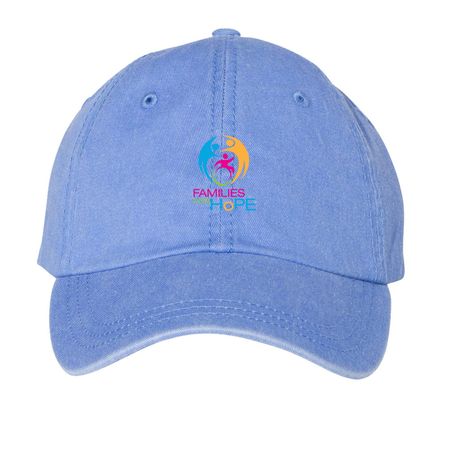 Families for HoPE:Holoprosencephaly Awareness, a Periwinkle Printed Pigment Dye Baseball Cap