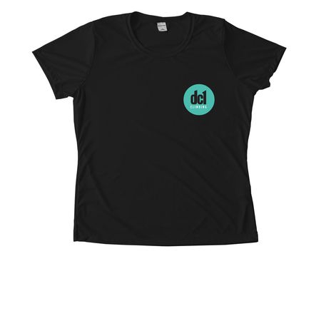 dc1 athletic apparel, a Black Women's Performance Tee