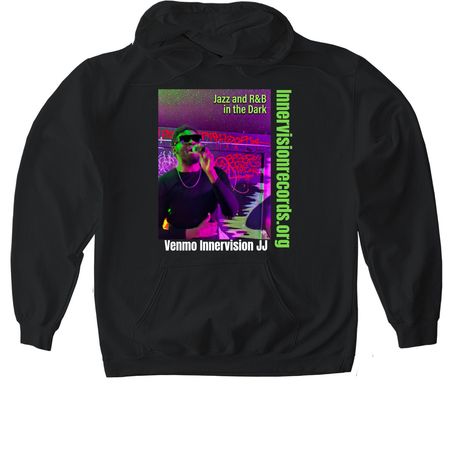 Jazz and R&B in the Dark Toni, a Black Gildan Softstyle Pullover Hoodie