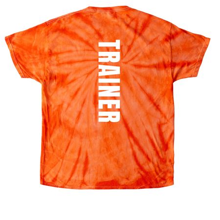 Warrior Blades & Fitness - Trainer, a Orange Classic Tie Dye Tee (back-view)