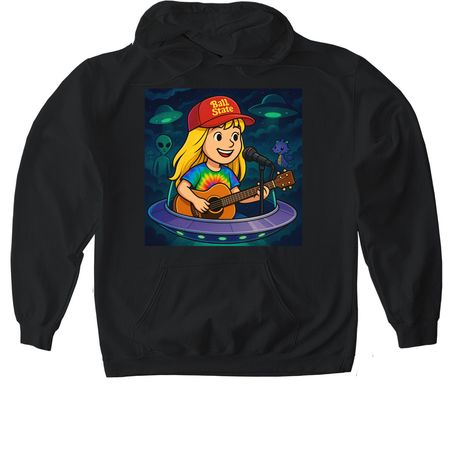 Ball State Alien, a Black Gildan Softstyle Pullover Hoodie