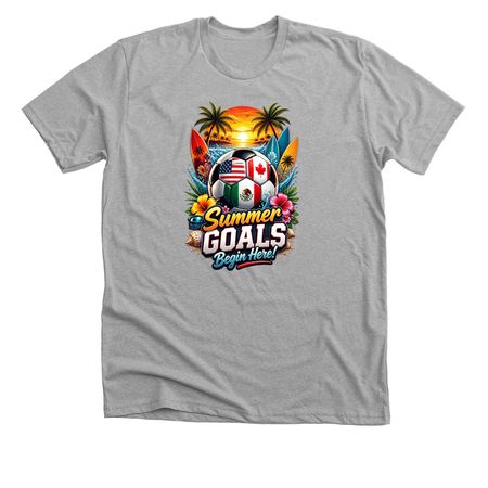 Summer Football Glory Beach Road Trip 2026, a Athletic Heather Premium Unisex Tee