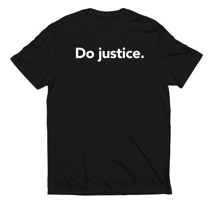 Do justice., a Deep Black Allmade Eco Triblend Unisex Tee