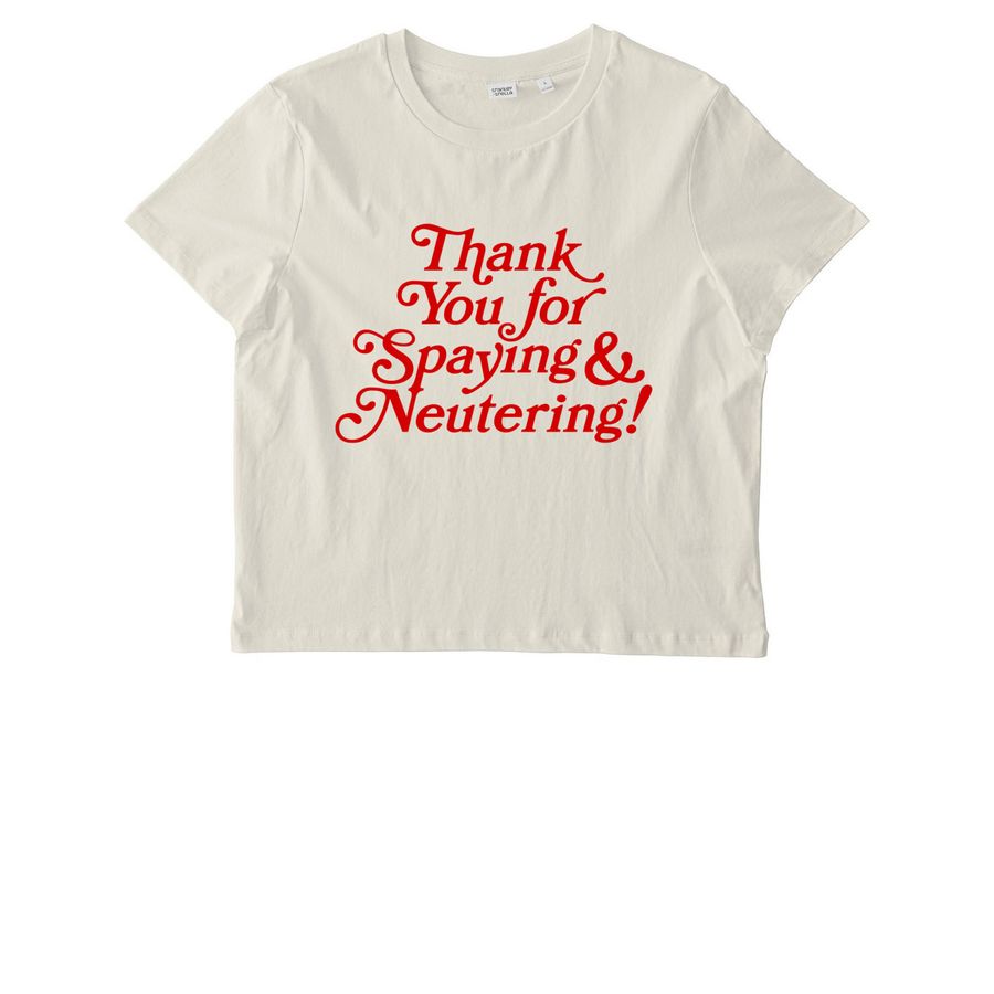 Thank You for Spaying & Neutering, a Natural Raw Stanley/Stella Women?s Stella Muser Tee