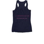 Rrrrescue Basic Tees, a Navy Women's Racerback (back-view)