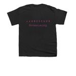Rrrrescue Basic Tees, a Black Youth Unisex Tee (back-view)
