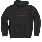 Rrrrescue Basic Tees, a Black Pullover Hoodie (back-view)