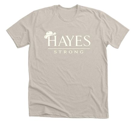 Dark colored adult/youth with ivory writing.&nbsp;, a Heather Dust Premium Unisex Tee