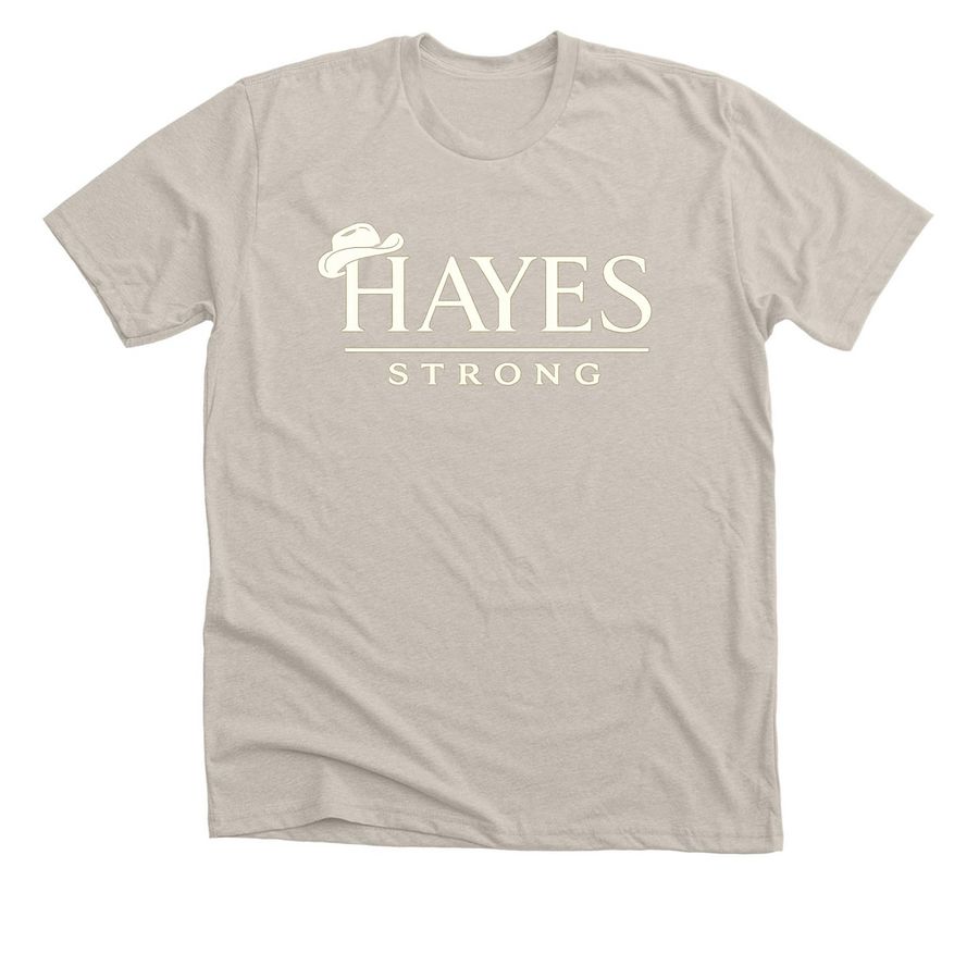 Dark colored adult/youth with ivory writing.&nbsp;, a Heather Dust Premium Unisex Tee