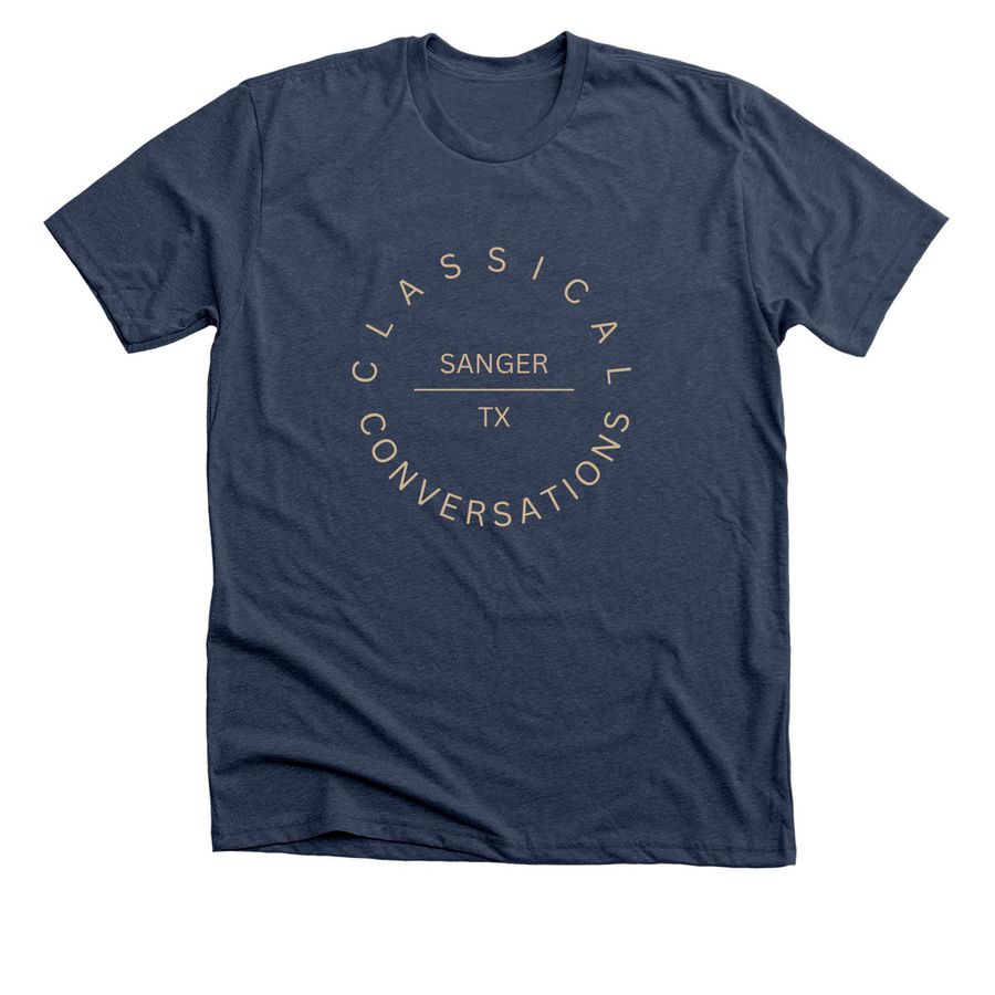 Classical Conversations Sanger TX, a Heather Navy Premium Unisex Tee