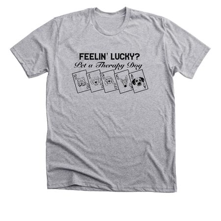 Feelin? Lucky? Pet a Therapy Dog (2024), a Athletic Heather Premium Unisex Tee
