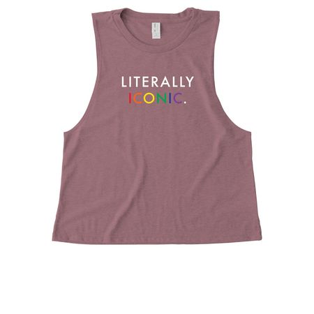 Literally iconic pride merch, a Vintage Rose Allmade Eco Triblend Women?s Muscle Tank