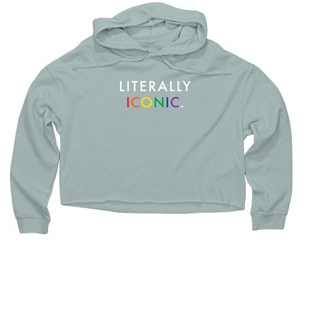Literally iconic pride merch, a Sage Women?s Lightweight Cropped Hoodie