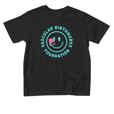 VBF Blue Smiley - Toddler, a Black Toddler Tee