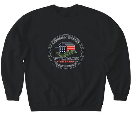 She Served, a Black Softstyle Crewneck Sweatshirt