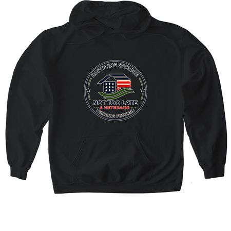 She Served, a Black Gildan Softstyle Pullover Hoodie