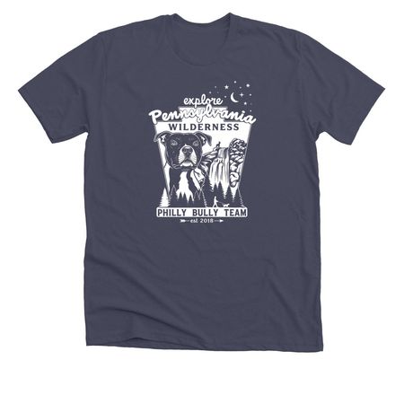 Support Rescue Dogs, a Heather Midnight Navy Premium Unisex Tee
