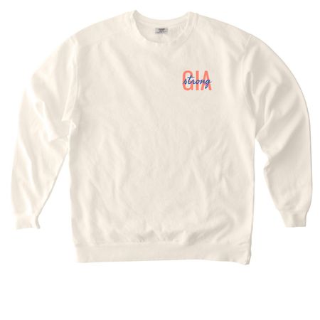 #GiaStrong, a Ivory Comfort Colors Crewneck Sweatshirt
