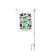 Classic Garden Flag - Two-Tone, a White 12" x 18" Yard Flag with Stake