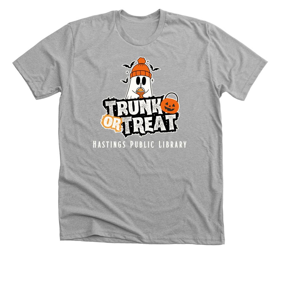 HPL Trunk or Treat, a Athletic Heather Premium Unisex Tee