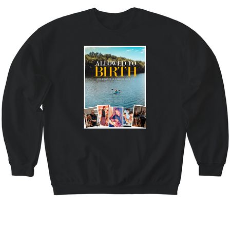 Poster merch, a Black Softstyle Crewneck Sweatshirt