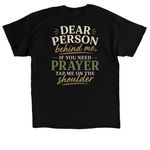 Prayer Shirt, a Black Classic Unisex Tee (back-view)