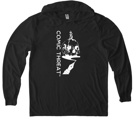 COMIC THREAT GEAR LINE, a Space Black Allmade Eco Triblend Hoodie Tee
