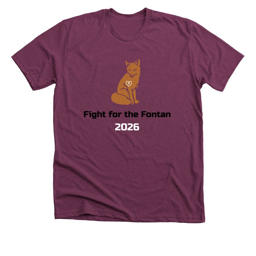 Fight for the Fontan, a Heather Maroon Premium Unisex Tee
