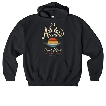 Good Vibes Reunion Edition, a Black Stanley/Stella Cooper Dry Pullover Hoodie