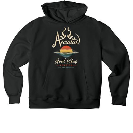 Good Vibes Reunion Edition, a Vintage Black Premium Heavyweight Pullover Hoodie