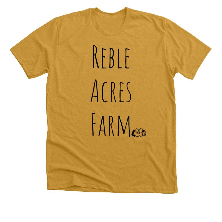 Reble Acres Farm, a Heather Mustard Premium Unisex Tee