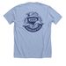 Iowa Indie Bookshop Tour '26 Bookshop Tourist, a Heather Baby Blue Premium Unisex Tee (back-view)