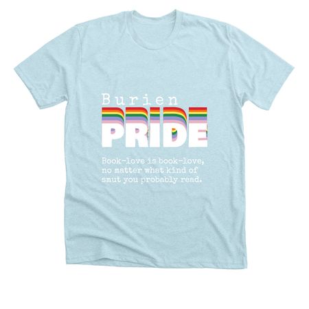 2025 Drag Queen Bingo Sponsor, a Heather Ice Blue Premium Unisex Tee
