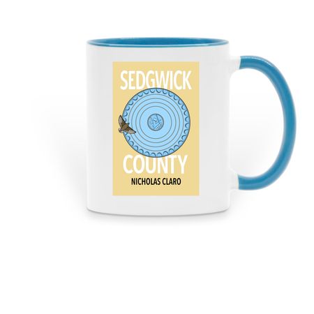 Sedgwick County by Nicholas Claro, a Light Blue Two-Tone Ceramic Mug