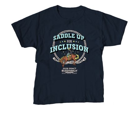 2026 DSACT Buddy Walk? T-Shirts, a Navy Youth Unisex Tee