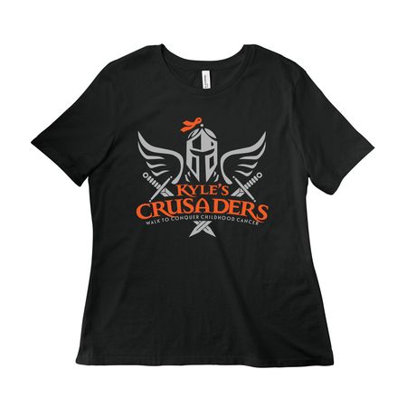Kyle?s Crusaders ?Honoring a Wish? Tee, a Vintage Black Women?s Relaxed Cotton Tee