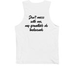 My Grandkids Do Taekwondo&nbsp;, a White Premium Cotton Tank (back-view)