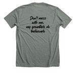 My Grandkids Do Taekwondo&nbsp;, a Deep Heather Premium Unisex Tee (back-view)