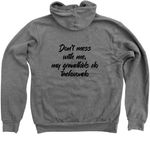 My Grandkids Do Taekwondo&nbsp;, a Deep Heather Zip Up Hoodie (back-view)