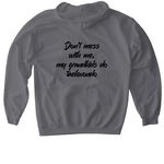 My Grandkids Do Taekwondo&nbsp;, a Charcoal Gildan Softstyle Pullover Hoodie (back-view)
