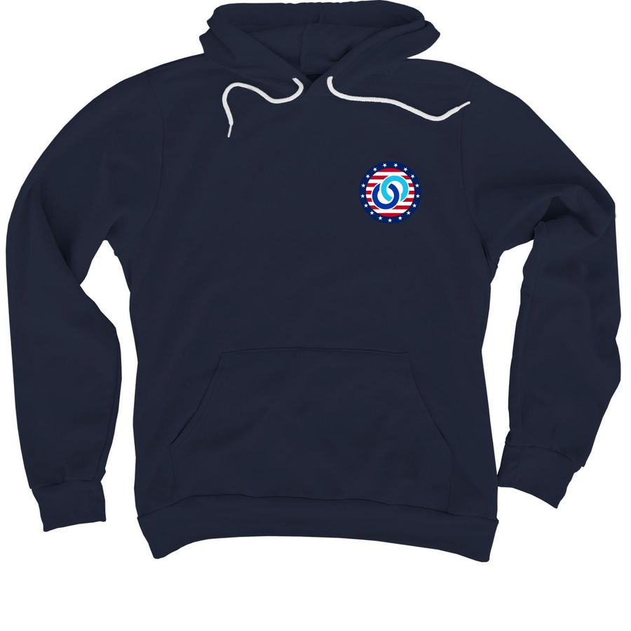 America 250 Foundation Hoodie, a Navy Premium Pullover Hoodie