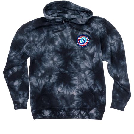 America 250 Foundation Hoodie, a Black Tie Dyed Pullover Hoodie