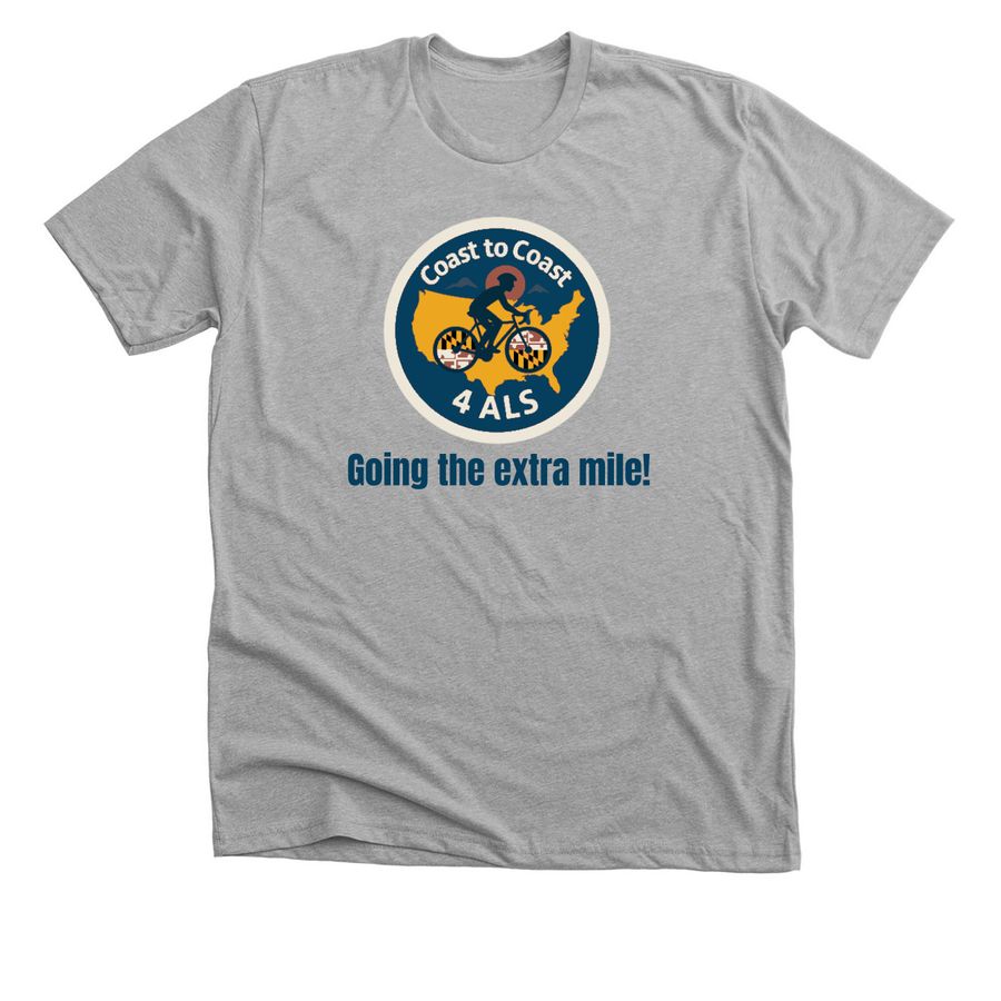 C2C4ALS Going the Extra Mile Shirt, a Athletic Heather Premium Unisex Tee