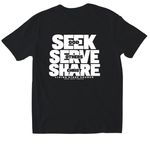 Living Stone - Seek God, Serve Others..., a Black Softstyle Cotton Tee (back-view)